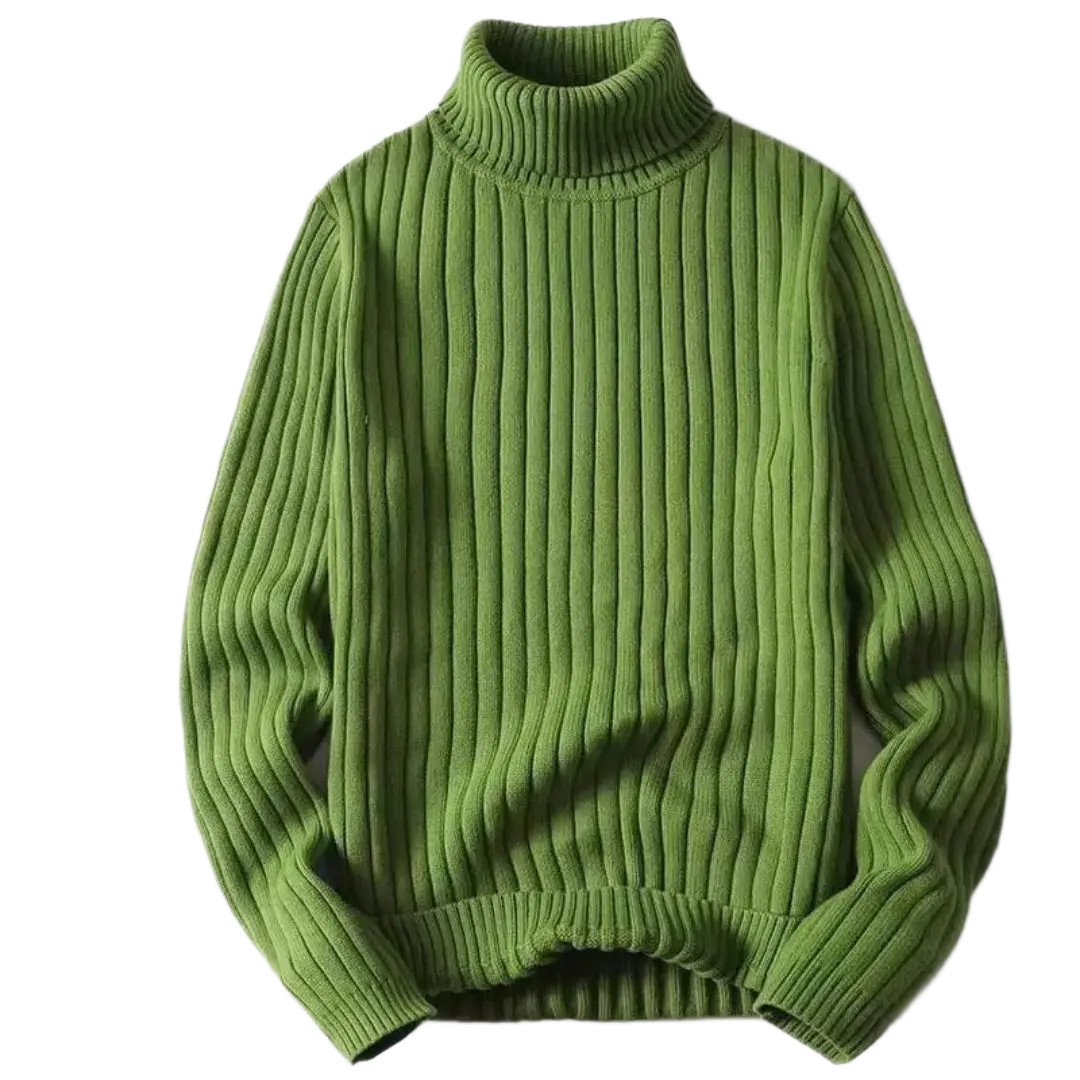 Apollo | Ribbed Knit Turtleneck Sweater — Luxe Wool Comfort for Cooler Days