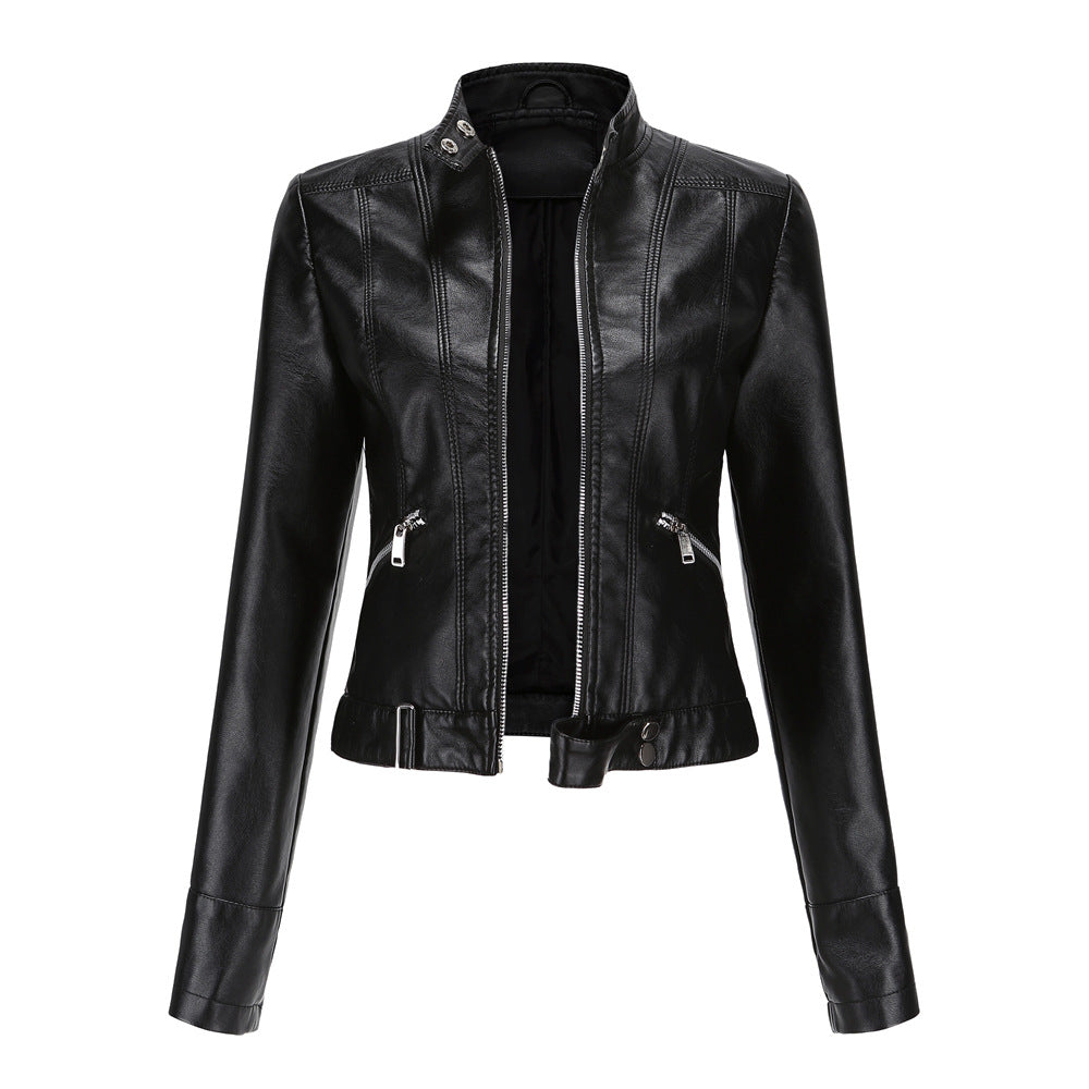 Freya | Classic Slim Leather Jacket for Women