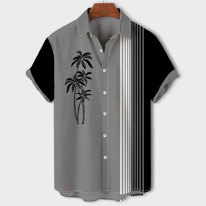 Miles | Color-Block Shirt with Palm Tree Detail