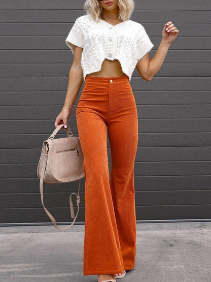 Sienna | Trendy Flared Corduroy Pants