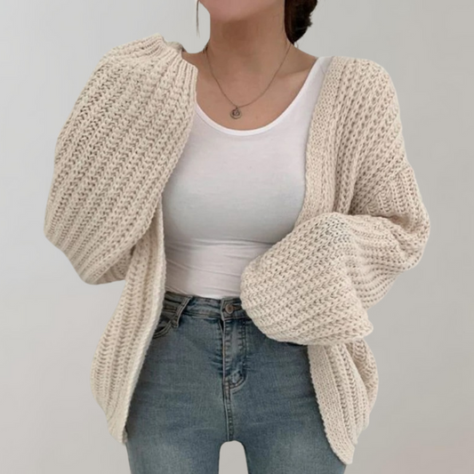 Reva | Chunky Knit Winter Cardigan with Wide Long Sleeves