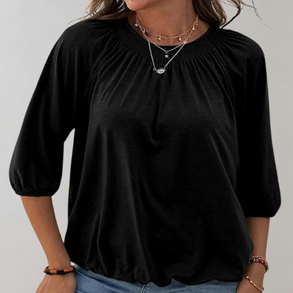 Clara | Soft Gathered Sleeve Blouse - Motheero