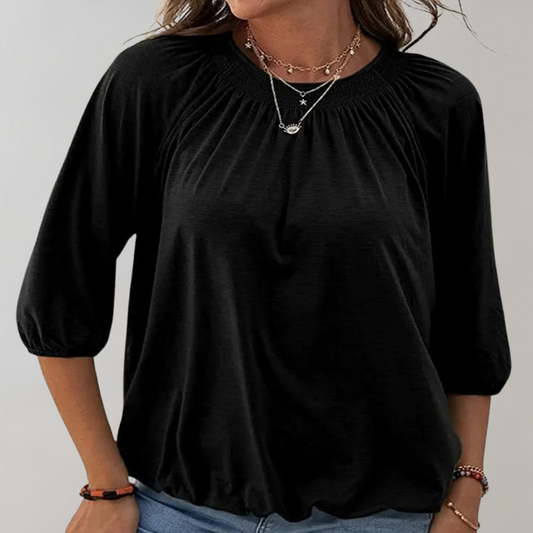 Clara | Soft Gathered Sleeve Blouse - Motheero