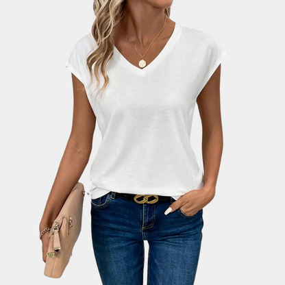 Mira | Casual V‑Neck Top - Motheero