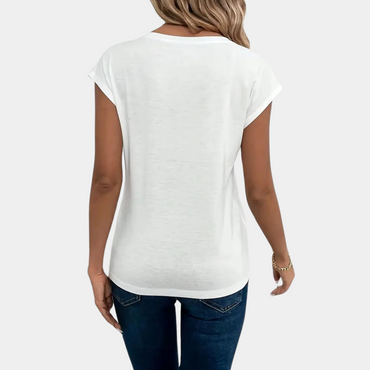 Mira | Casual V‑Neck Top - Motheero