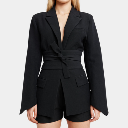 Kath | Elegant Belted Blazer - Motheero
