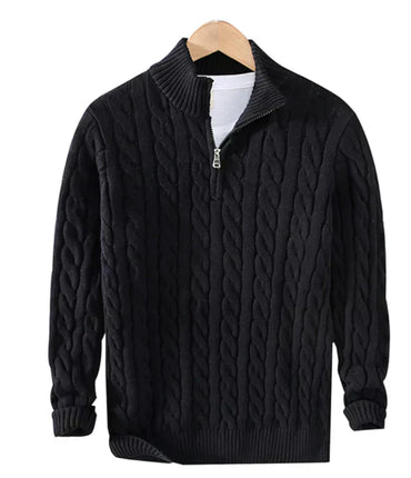 Granger | Cable Knit Quarter-Zip Sweater