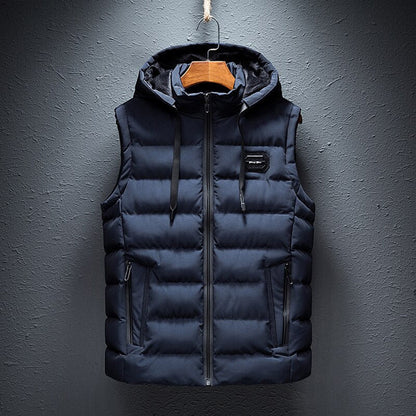 Falco | Minimalist Quilted Vest with Drawstring Hood