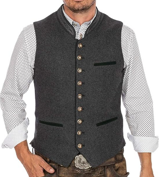 Victor | Classic Knit Vest with Authentic Buttons