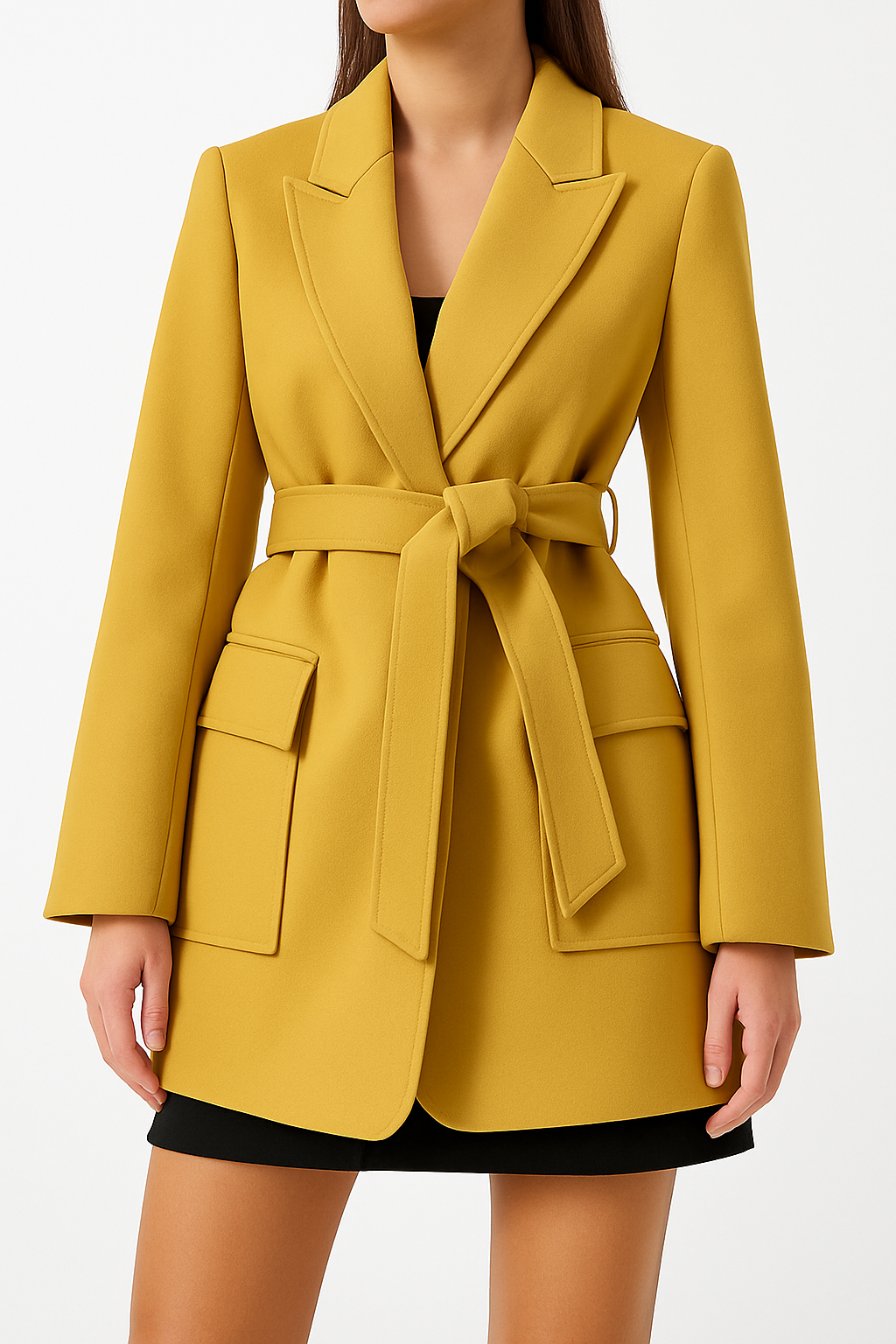 Grace | Belted Elegant Blazer - Motheero
