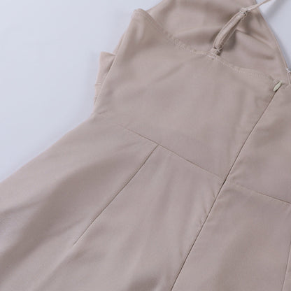 Christine | Deep V-Neck Maxi Dress with Slit - Motheero