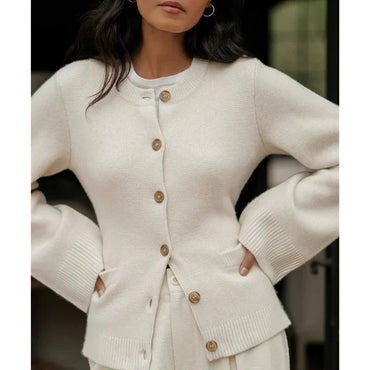 Gaia | Chic Button-Up Cardigan - Motheero