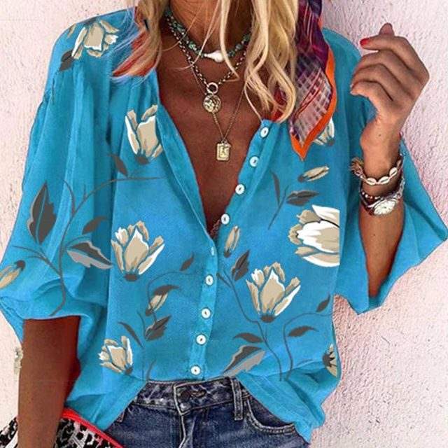 Ivy | Lightweight Floral Print Blouse - Motheero