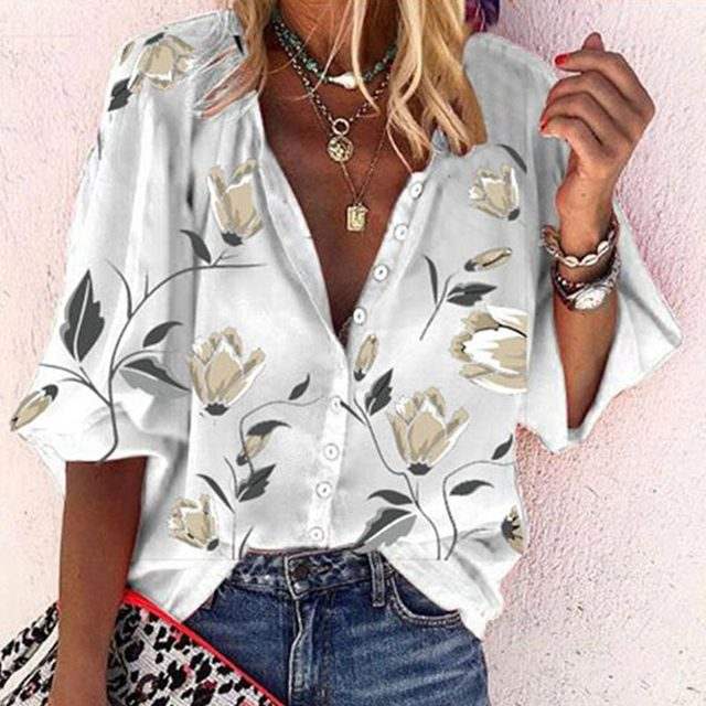 Ivy | Lightweight Floral Print Blouse - Motheero