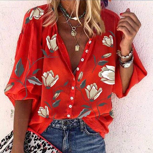 Ivy | Lightweight Floral Print Blouse - Motheero