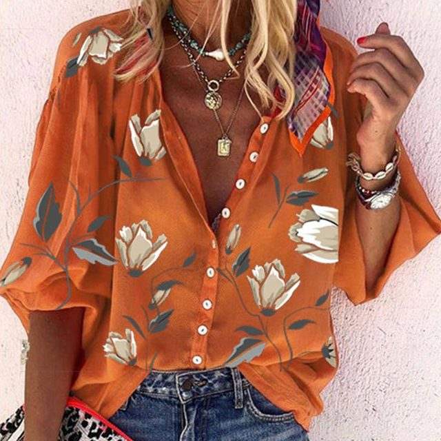 Ivy | Lightweight Floral Print Blouse - Motheero