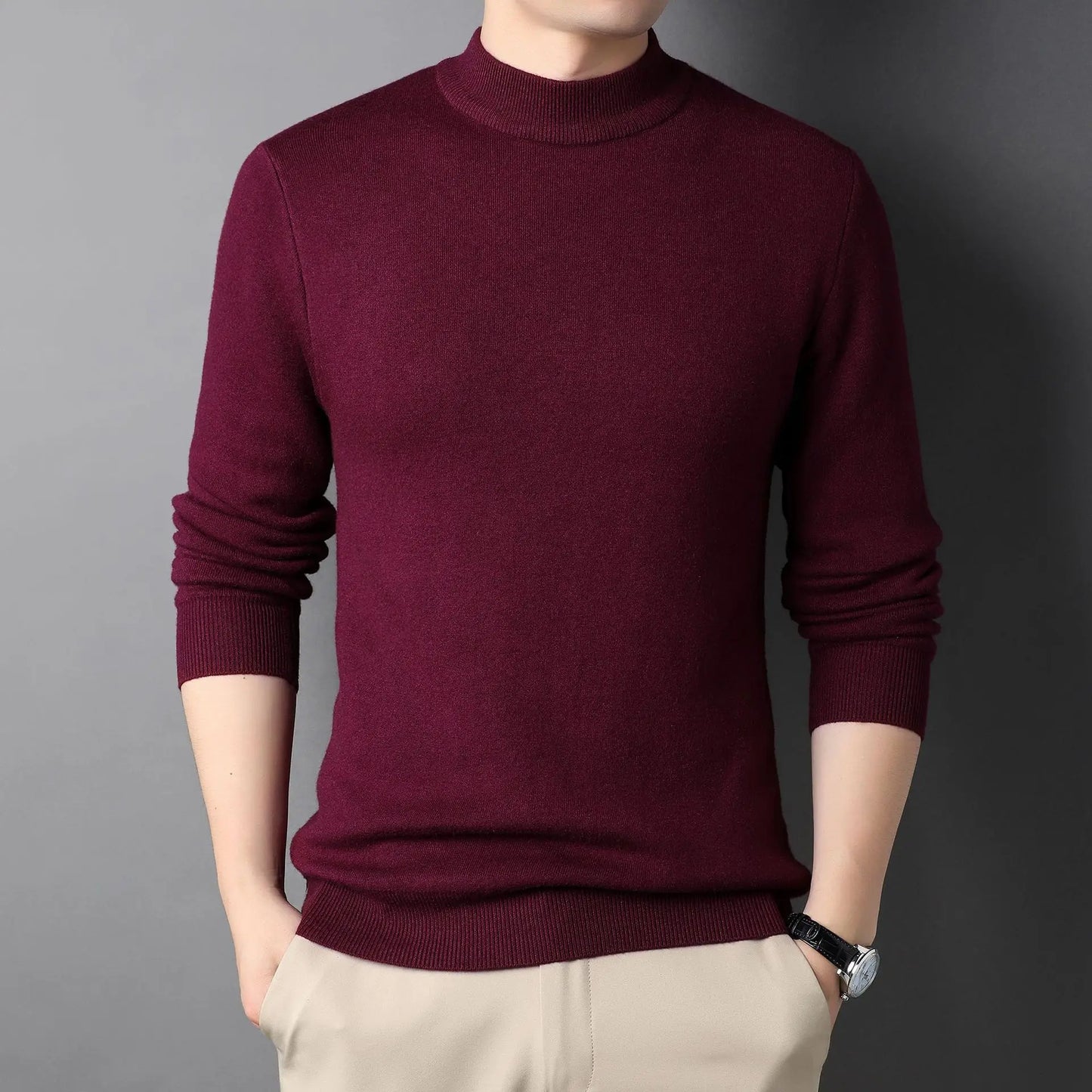 Harlan | Premium Slim-Fit Mock Neck Sweater
