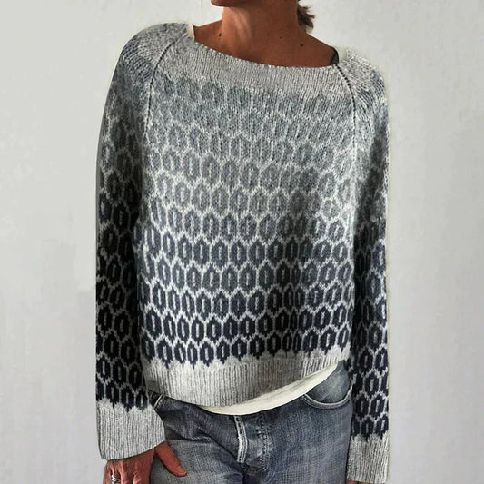 Luna | Relaxed Grey Knit Sweater