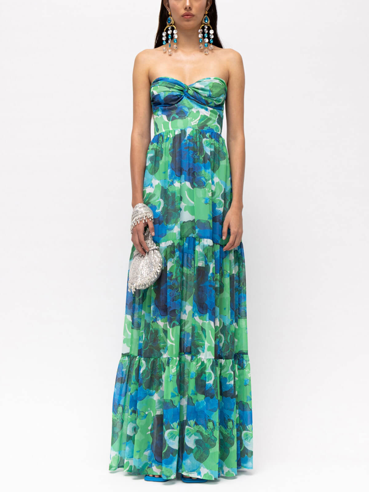 Liana | Floral Maxi Tube Dress - Motheero