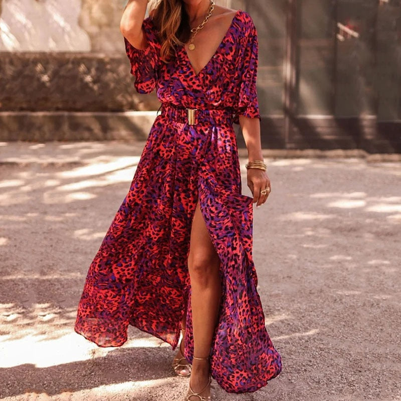 Marina | Wrap Style Maxi Dress - Motheero