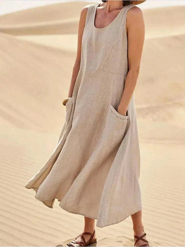 Mara | Casual Maxi Dress with Pockets - Motheero