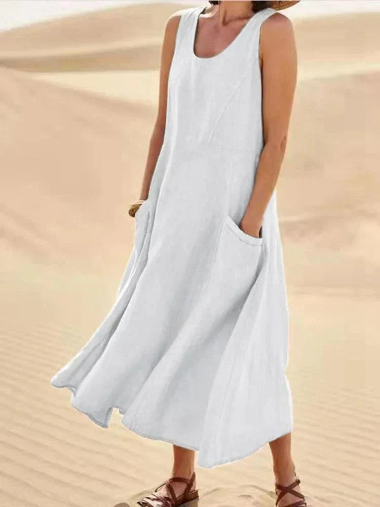 Mara | Casual Maxi Dress with Pockets - Motheero