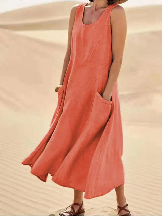 Mara | Casual Maxi Dress with Pockets - Motheero
