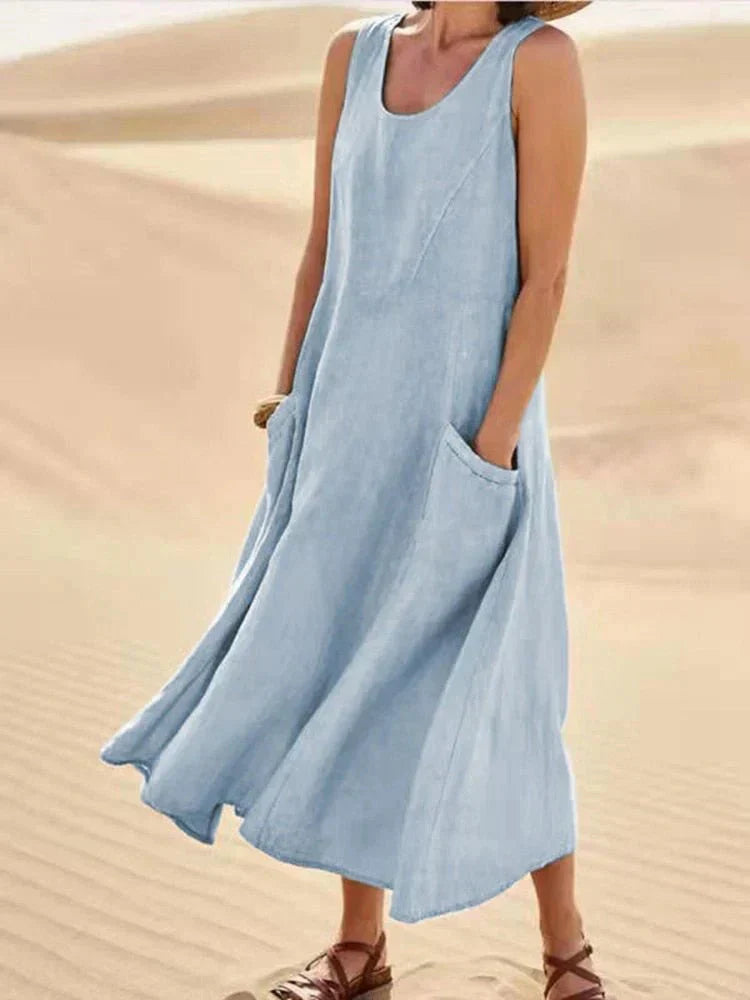 Mara | Casual Maxi Dress with Pockets - Motheero