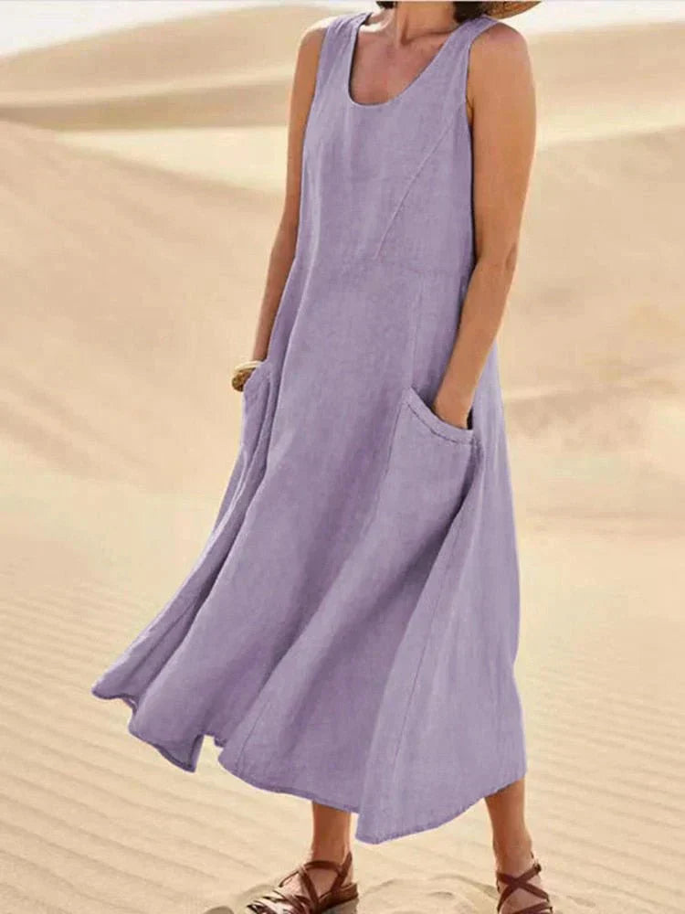 Mara | Casual Maxi Dress with Pockets - Motheero