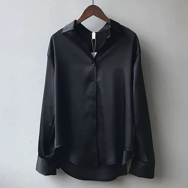Lina | Casual Satin Blouse - Motheero