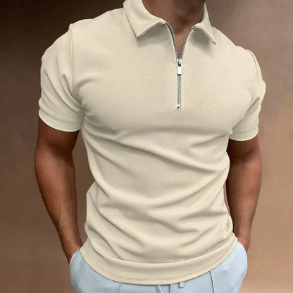 Zayne | Casual Zipper Short Sleeve Polo