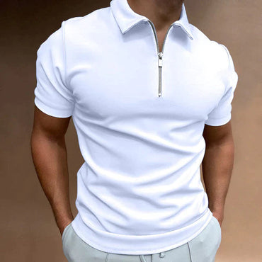 Zayne | Casual Zipper Short Sleeve Polo