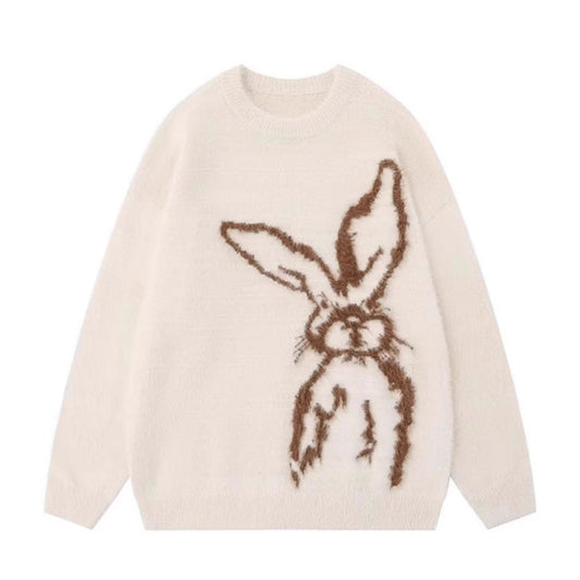 Viola | Cozy Rabbit Print Sweater