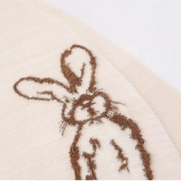 Viola | Cozy Rabbit Print Sweater