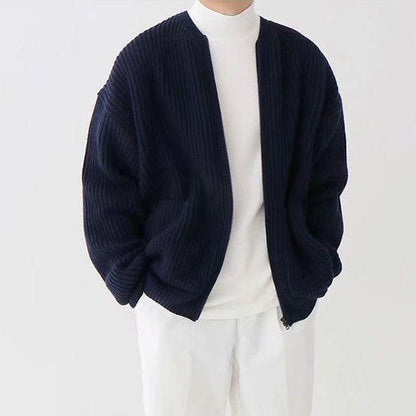 Adrian | Zip-Up Knit Cardigan with Side Pockets