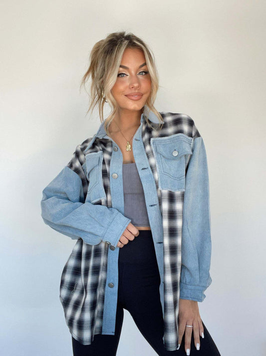 Celestine | Oversized Retro Denim Shirt - Motheero