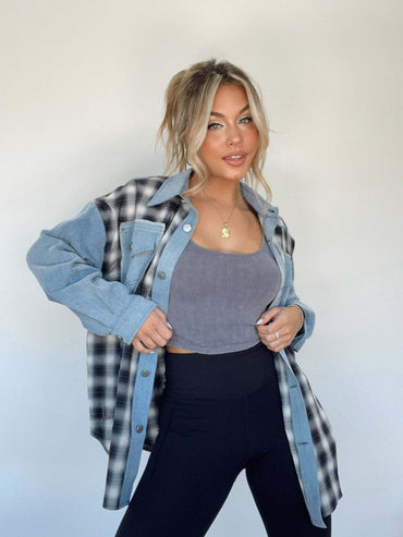 Celestine | Oversized Retro Denim Shirt - Motheero