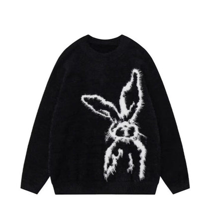 Viola | Cozy Rabbit Print Sweater