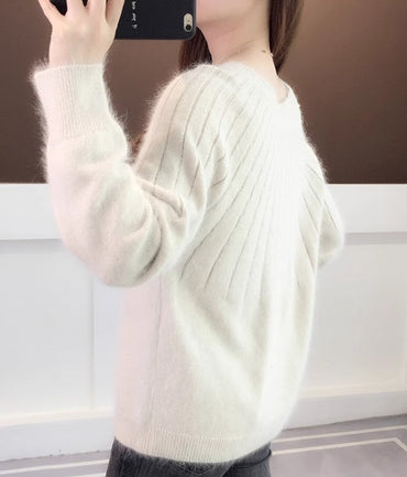 Winifred | Soft Cashmere Mock‑Neck Sweater