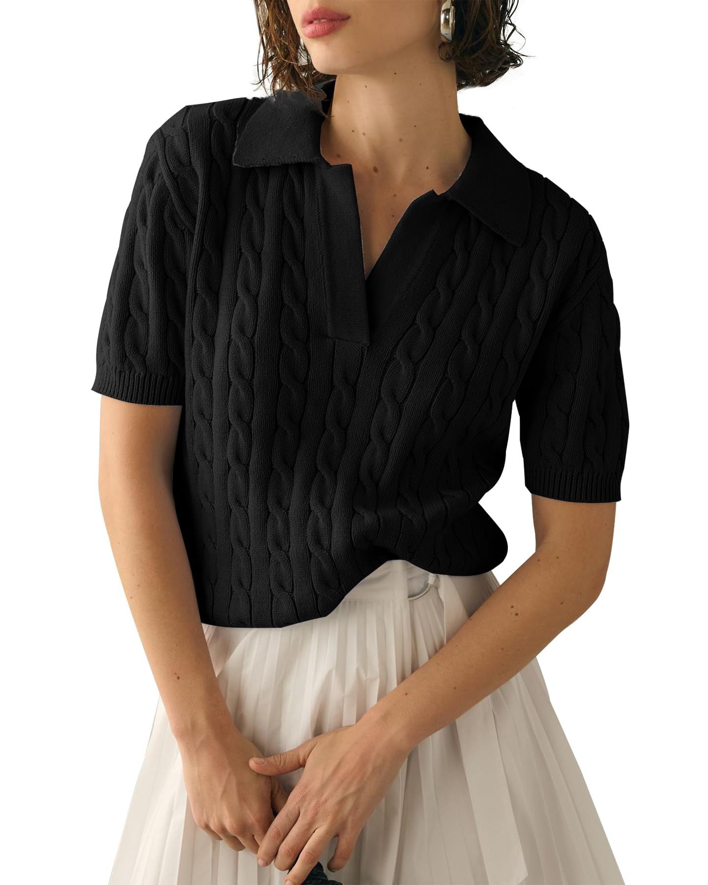 Lea | Short Sleeve Collar Shirt - Motheero