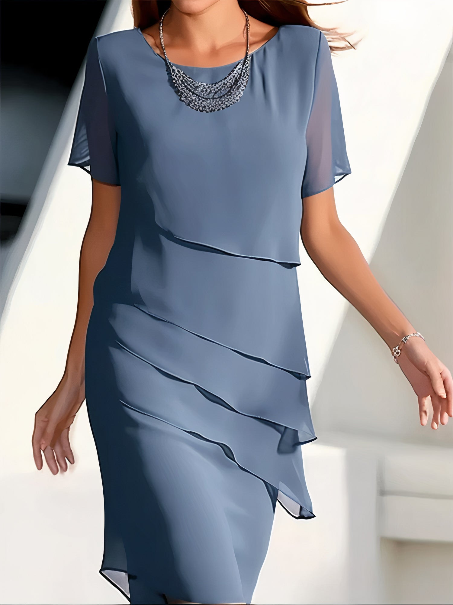 Elodie | Layered Elegant Dress - Motheero