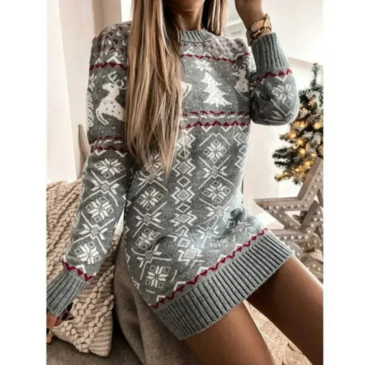 Cristy | Cozy Winter Shift Dress - Motheero
