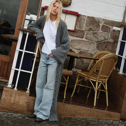 Velmira | Women Chic Knit Very Long Cardigan