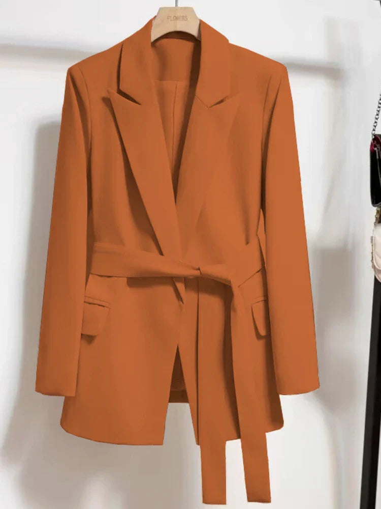 Grace | Belted Elegant Blazer - Motheero