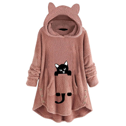 Celestia | Cat Ear Oversized Long Hoodie