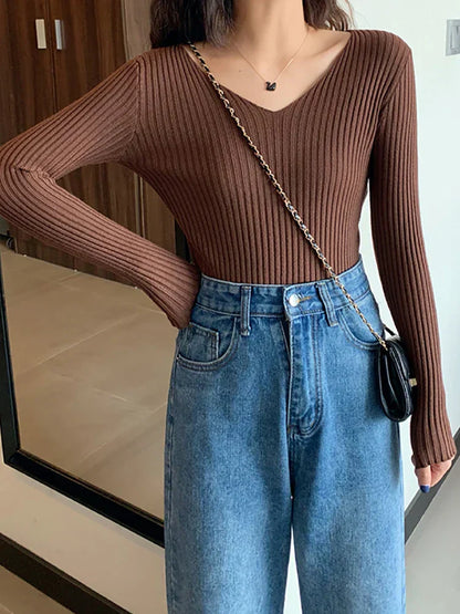 Nessa | Slim Ribbed Knit Sweater