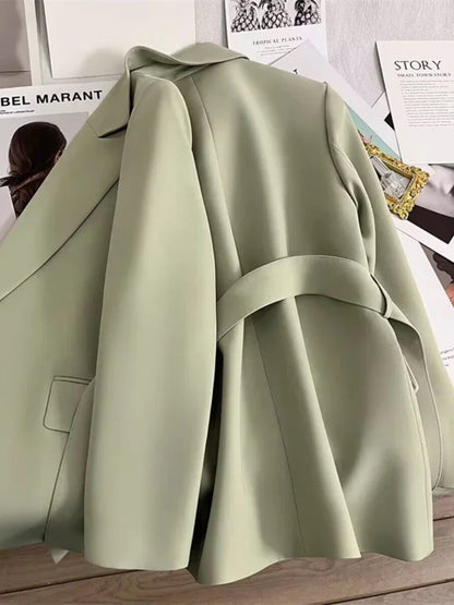 Grace | Belted Elegant Blazer - Motheero
