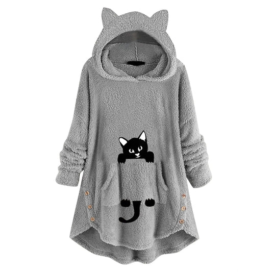 Celestia | Cat Ear Oversized Long Hoodie