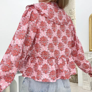 Lila | Floral Long-Sleeve Blouse - Motheero