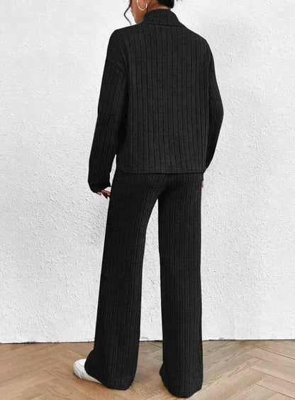 Lina | Women Knit Turtleneck Sweater and Pants Outfit Set